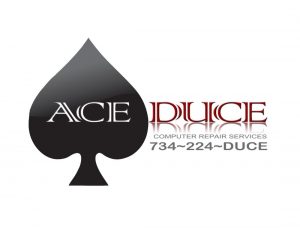 ace duce computer repair logo design by fivenson studios graphic design and web design